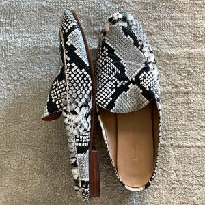 Snakeskin mules